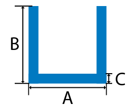 Aluminium Channel Cross Section