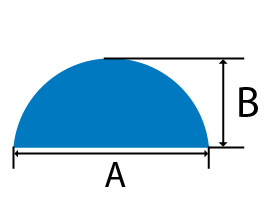 brass half round bar cross section