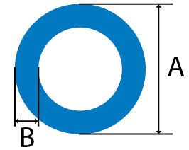 Copper round tube cross section