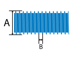 Mild Steel Threaded Bar cross section