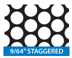 9/64" Staggered