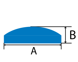 Mild Steel Half Round Bar Cross Section